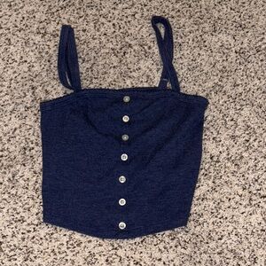 American Eagle Outfitters Navy Button-Up Camisole